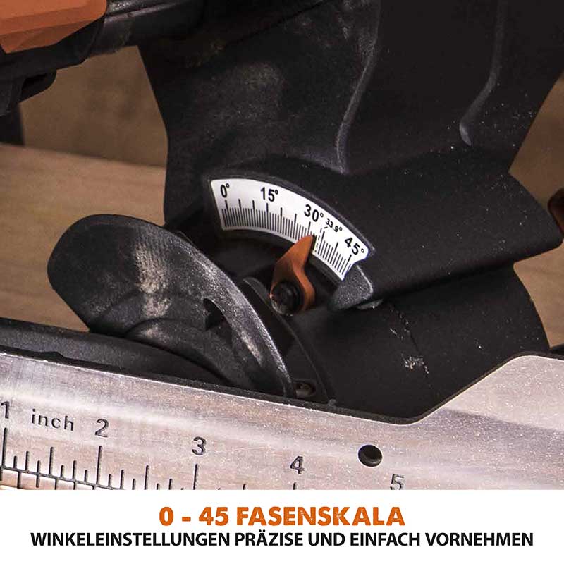 Evolution R255SMS+ 255mm Schiebe-Kapp- und Gehrungssäge mit TCT-Multi-Material-Sägeblatt und Gehrungssägeständer - Image 7