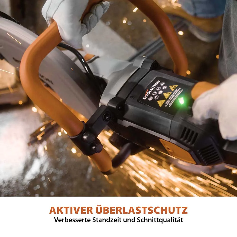 Evolution R350DCT 350mm Elektrische Betonsäge, Diamant-Trennschleifer mit Diamantblatt und Automatische Staubbekämpfung mit Wasserversorgung - Image 5