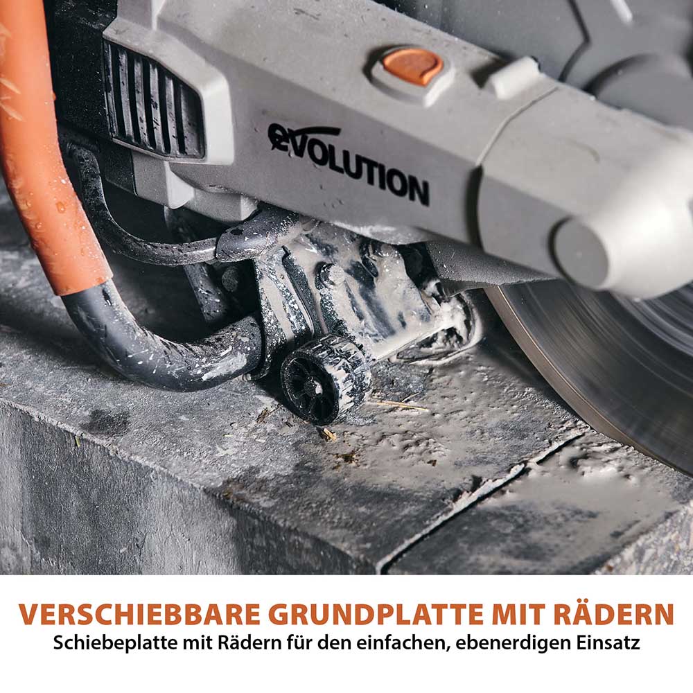 Evolution R350DCT 350mm Elektrische Betonsäge, Diamant-Trennschleifer mit Diamantblatt und Automatische Staubbekämpfung mit Wasserversorgung - Image 8