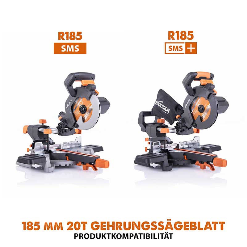 Evolution 185mm Mehrzweckschneidklinge mit 20 Zähnen, TCT-Gehrungssägeblatt - Image 5