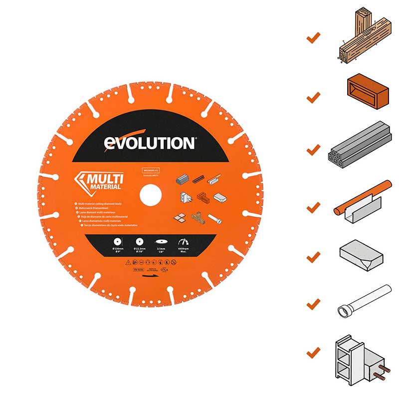 Evolution 230mm Mehrzweckschneid-Diamantscheibe zum Abriss - Image 3