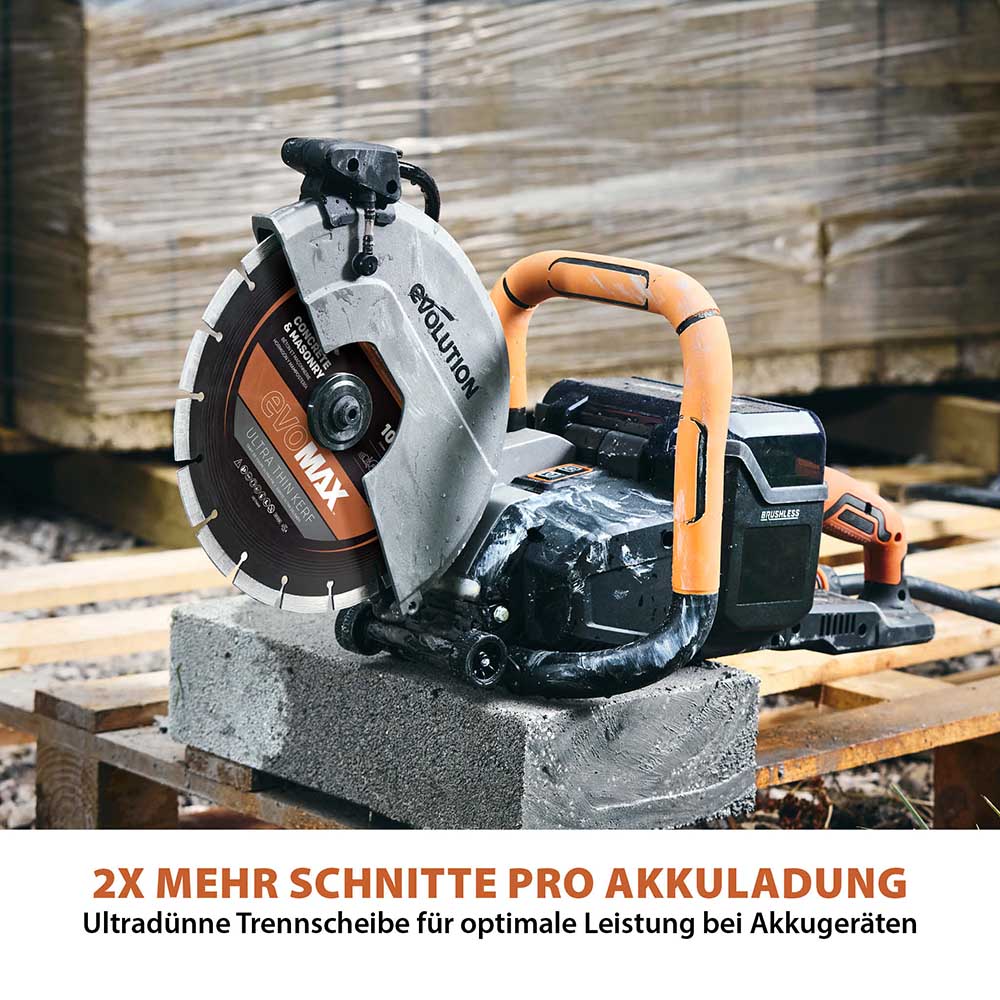 EVOMAX 260mm Premium-Diamantscheibe Ultra-Thin-Kerf Cordless Betonsägeblatt - Image 3