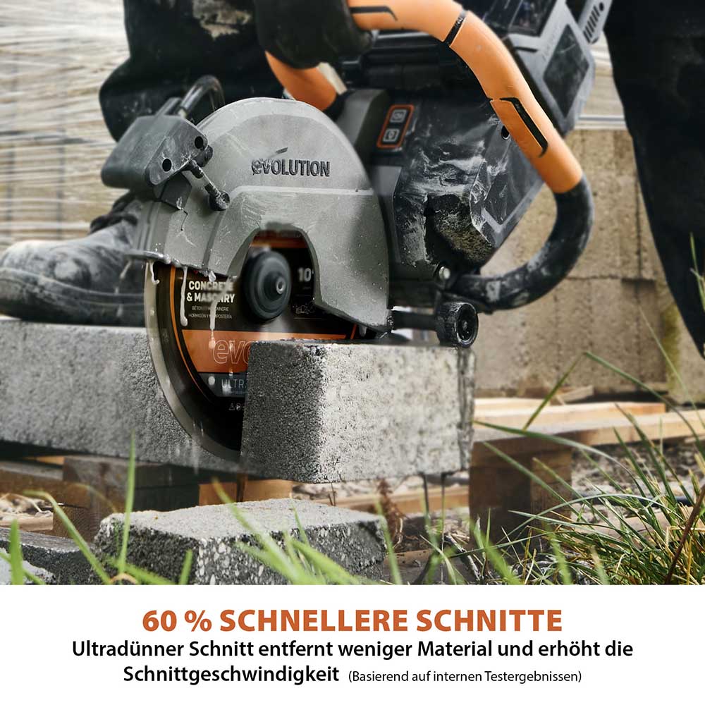 EVOMAX 260mm Premium-Diamantscheibe Ultra-Thin-Kerf Cordless Betonsägeblatt - Image 5