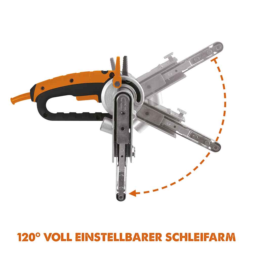 Evolution 400W Elektrische Bandschleifmaschine Power Feile 230V mit 3 Schleifbändern - Image 5