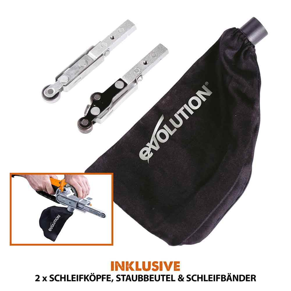 Evolution 400W Elektrische Bandschleifmaschine Power Feile 230V mit 3 Schleifbändern - Image 7
