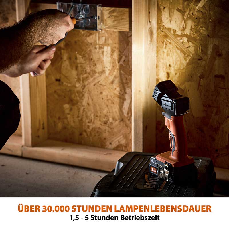 Evolution Kabellose R1000TOR-Li 1000 Lumen Arbeits-Taschenlampe 18V-Li-Ion EXT - Image 6