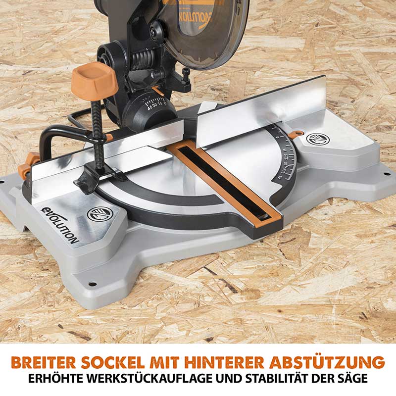 Evolution R185CMS-Li, Kabellose 185mm Kapp- und Gehrungssäge 18V-Li-Ion EXT inklusive Multi-Material-Sägeblatt - Image 4