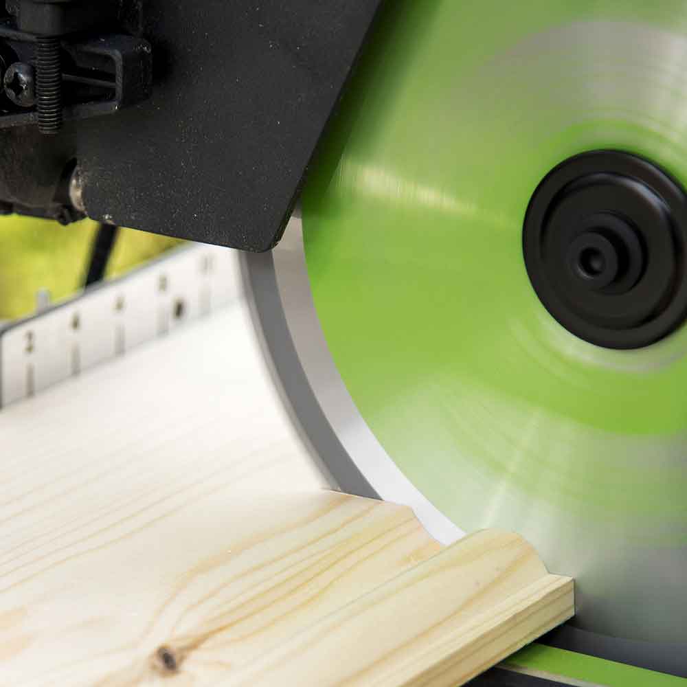 Evolution F210SMS 210mm Schiebe-Kapp- und GehrungssÀge mit TCT-Multi-Material-SÀgeblatt - Image 4