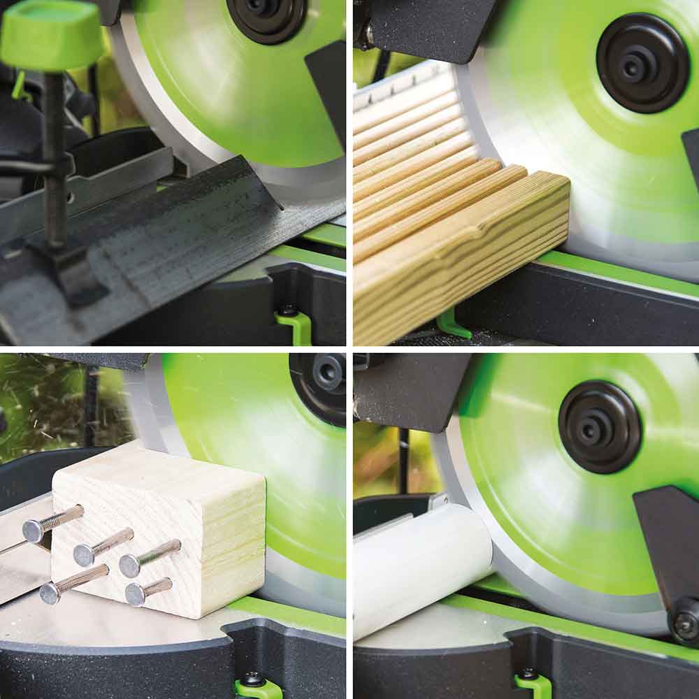Evolution F210SMS 210mm Schiebe-Kapp- und GehrungssÀge mit TCT-Multi-Material-SÀgeblatt - Image 9