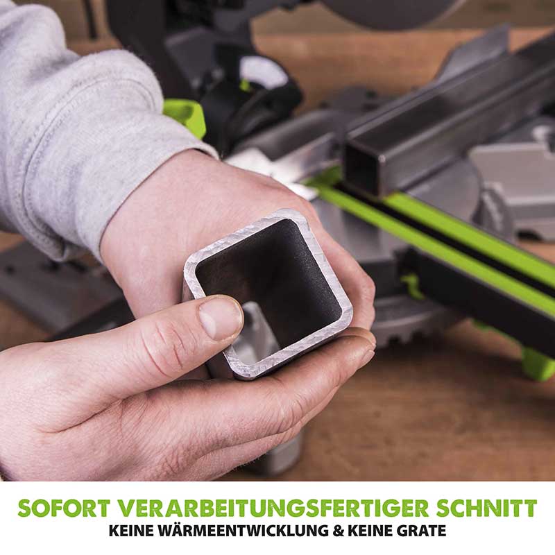 Evolution F255SMS 255mm Schiebe-Kapp- und Gehrungssäge mit TCT-Multi-Material-Sägeblatt - Image 10