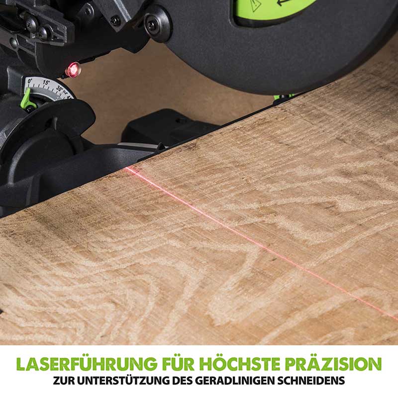 Evolution F255SMS 255mm Schiebe-Kapp- und Gehrungssäge mit TCT-Multi-Material-Sägeblatt - Image 11