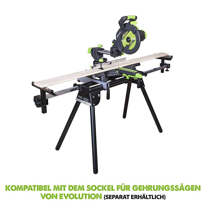 Evolution F255SMS 255mm Schiebe-Kapp- und Gehrungssäge mit TCT-Multi-Material-Sägeblatt - Image 15