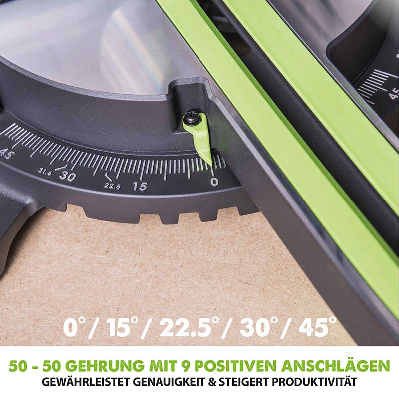 Evolution F255SMS 255mm Schiebe-Kapp- und Gehrungssäge mit TCT-Multi-Material-Sägeblatt - Image 6