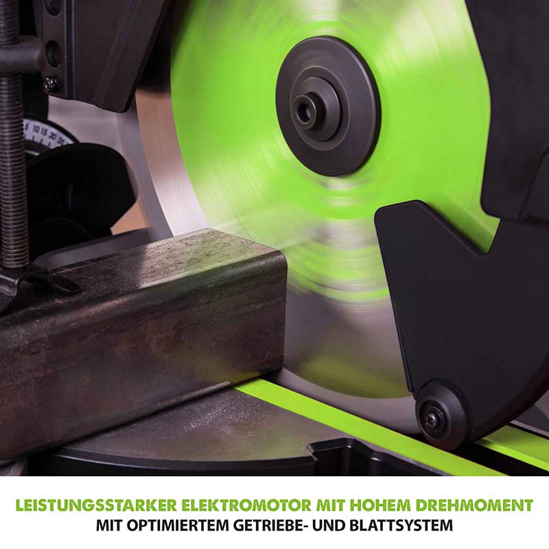 Evolution F255SMS 255mm Schiebe-Kapp- und Gehrungssäge mit TCT-Multi-Material-Sägeblatt - Image 9