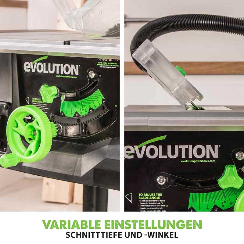 Evolution FURY5-S 255mm TischsÀge mit TCT-Multi-Material-SÀgeblatt - Image 6