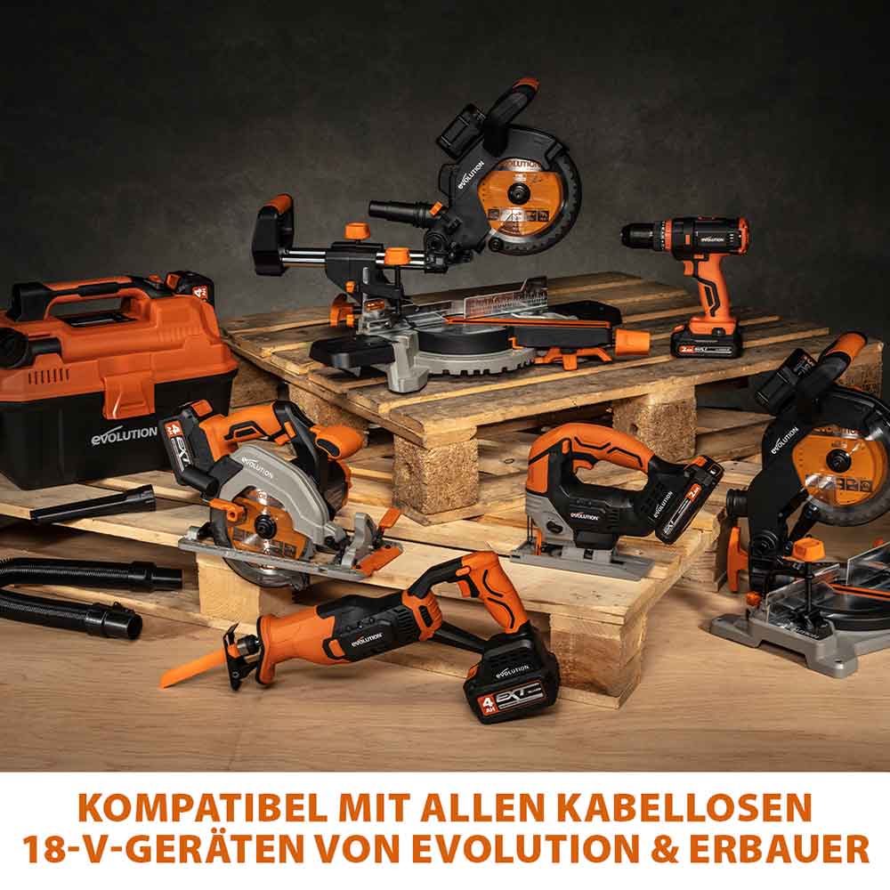 Evolution kabelloser R18BAT Li8 8Ah-Li-Ion-Akku 18V EXT - Image 3