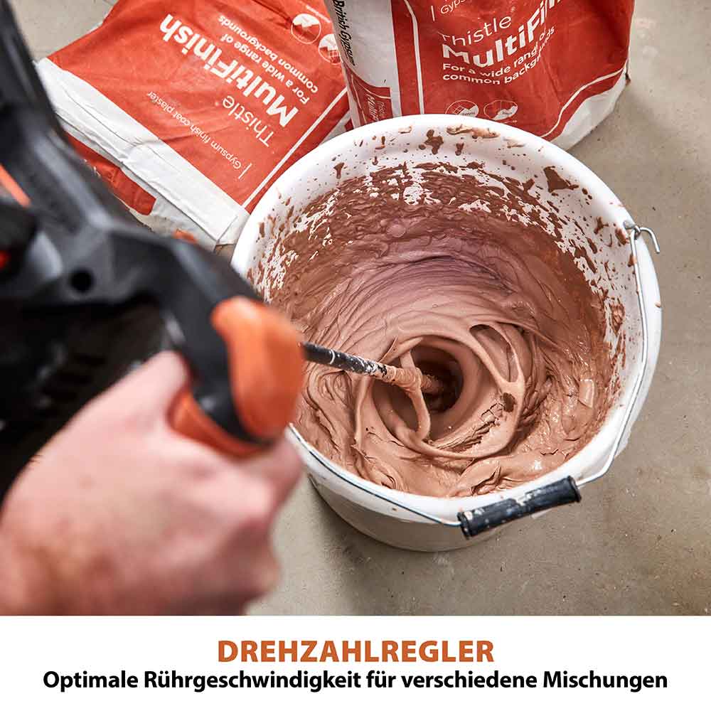 Evolution R120MXR-Li Akkubetriebener 18V-Li-Ion-EXT-Mischer mit Akku und Ladegerät mit 120mm-Multi-Mix-Rührer - Image 4