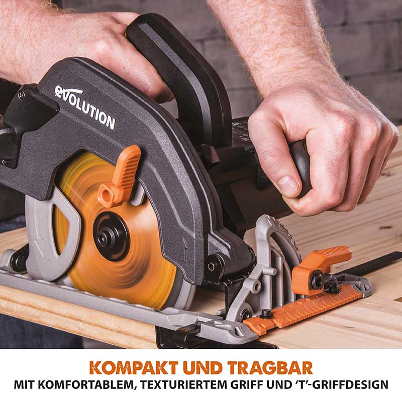 Evolution R185CCS 185mm Handkreissäge mit TCT-Multi-Material-Sägeblatt - Image 11