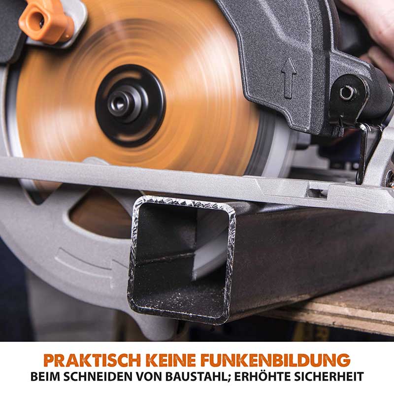 Evolution R185CCS 185mm Handkreissäge mit TCT-Multi-Material-Sägeblatt - Image 12