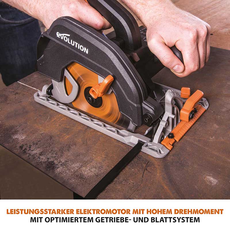 Evolution R185CCS 185mm Handkreissäge mit TCT-Multi-Material-Sägeblatt - Image 15