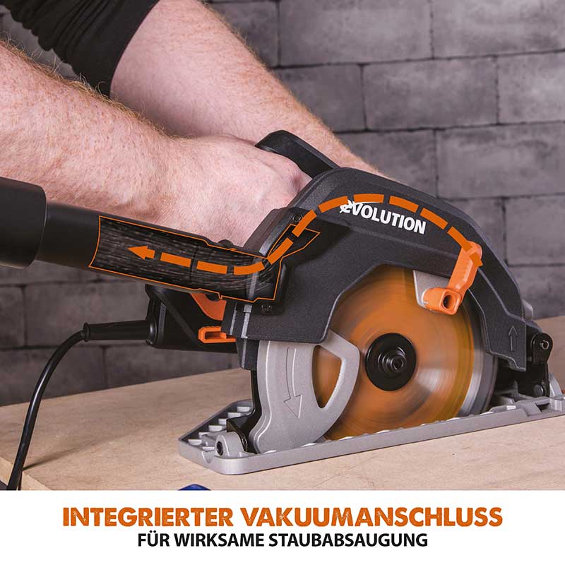 Evolution R185CCS 185mm Handkreissäge mit TCT-Multi-Material-Sägeblatt - Image 8
