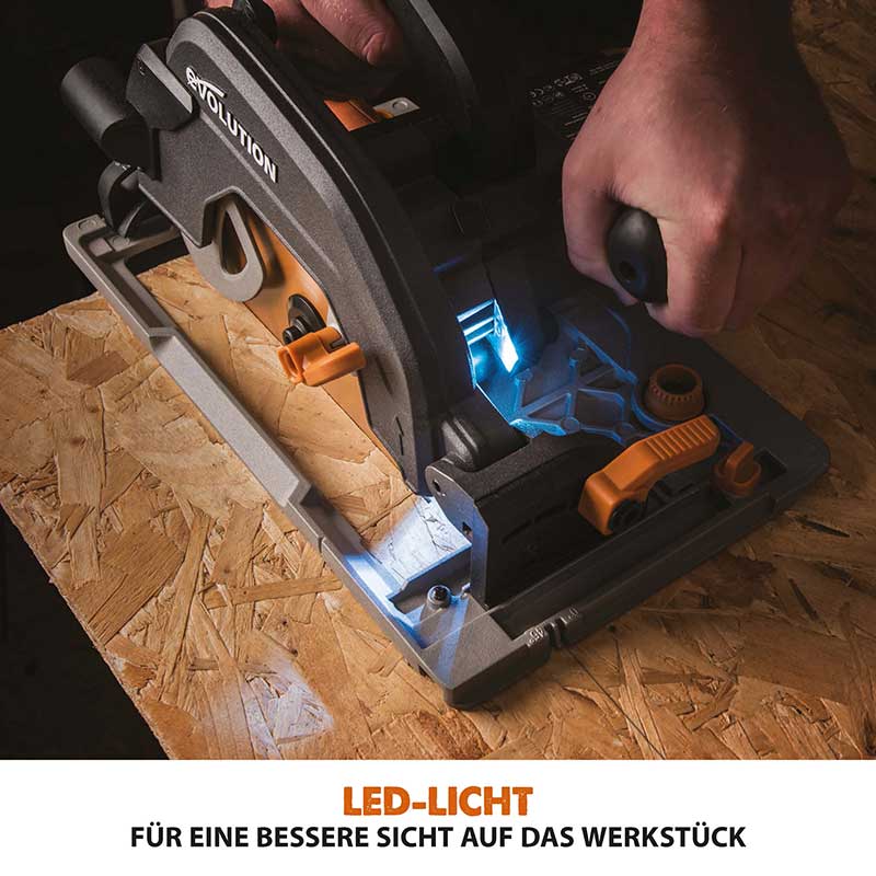Evolution R185CCSX+ 185mm Handkreissäge mit TCT-Multi-Material-Sägeblatt - Image 10