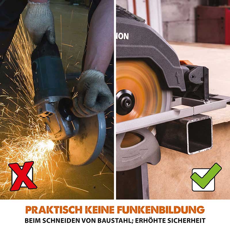 Evolution R185CCSX+ 185mm Handkreissäge mit TCT-Multi-Material-Sägeblatt - Image 13