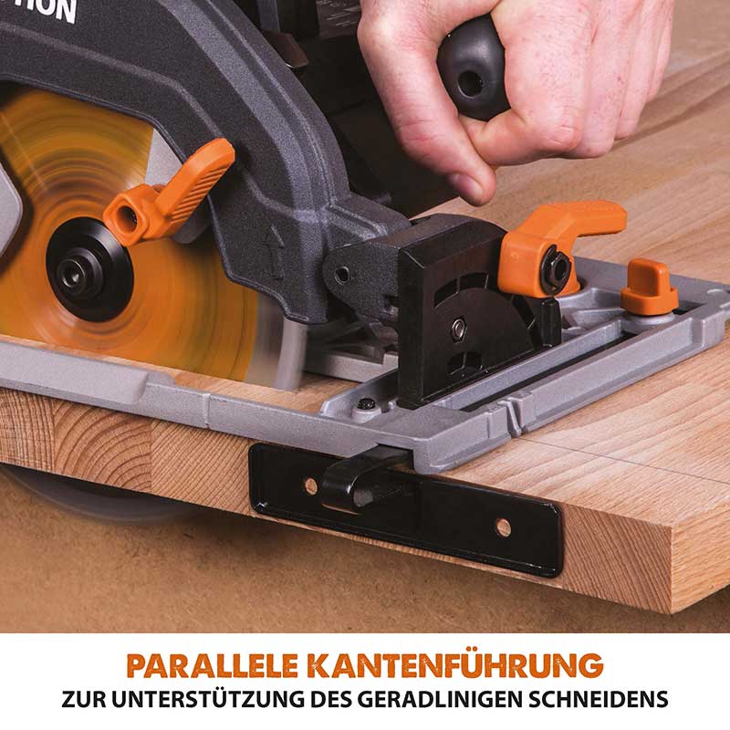 Evolution R185CCSX 185mm Handkreissäge mit 3-teiliger 1020mm Mini-Schiene und TCT-Multi-Material-Sägeblatt - Image 6