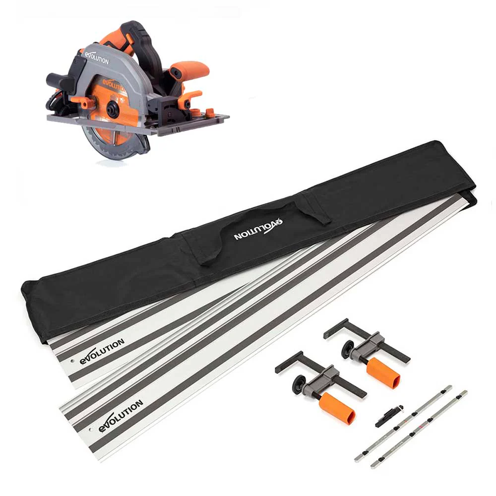 Evolution R185CCSX-Li Akku-Handkreissäge, 18V, Li-Ion EXT Schienen-kompatible Kreissäge mit ST2800-G2 Universal 2.8m Kreissägebahn, Sägeschienen (2x 1400mm) und 185mm Multi-Material-Sägeblatt - Image 12