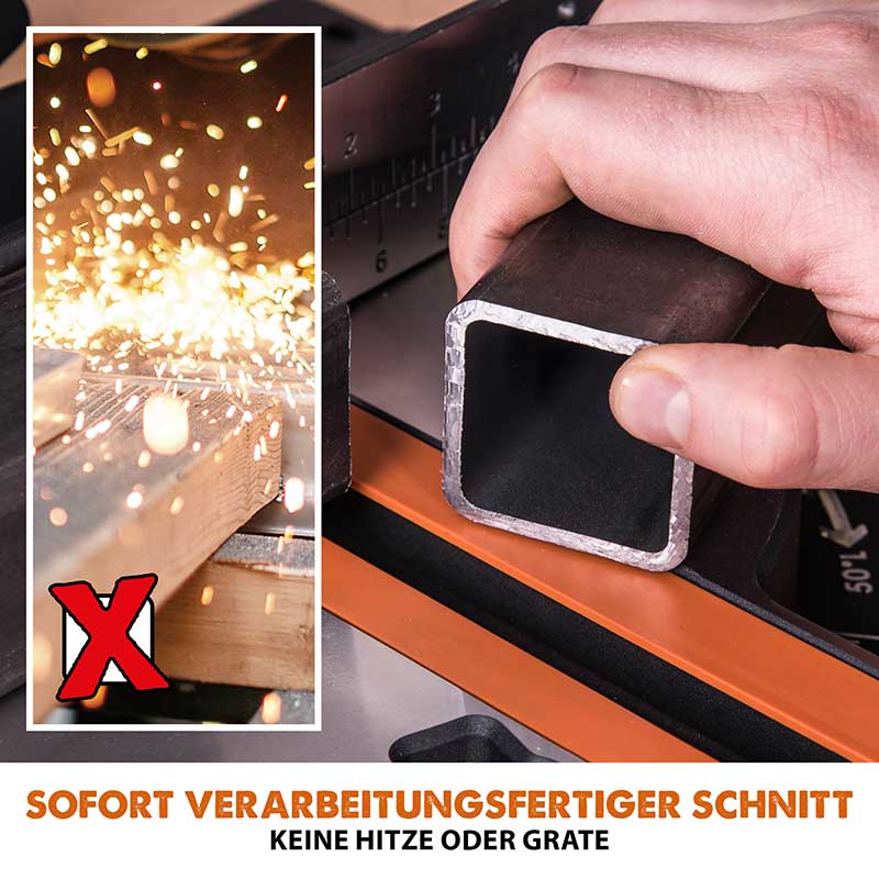 Evolution R185SMS+ 185mm Schiebe-Kapp- und Gehrungssäge mit TCT-Multi-Material-Sägeblatt - Image 11
