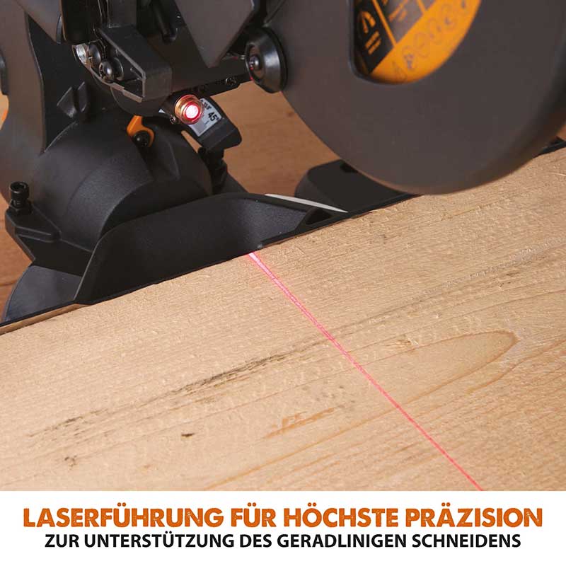 Evolution R210SMS-300+ 210mm Schiebe-Kapp- und Gehrungssäge mit TCT-Multi-Material-Sägeblatt - Image 14