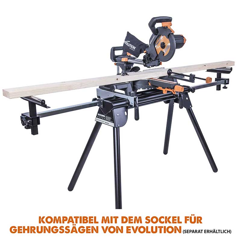 Evolution R210SMS-300+ 210mm Schiebe-Kapp- und Gehrungssäge mit TCT-Multi-Material-Sägeblatt - Image 4