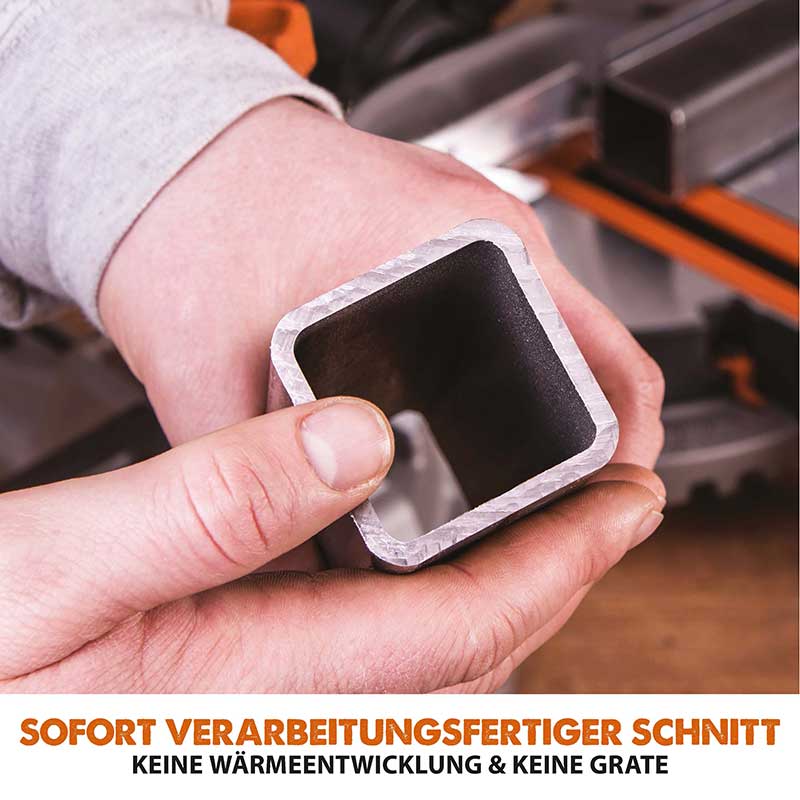Evolution R210SMS-300+ 210mm Schiebe-Kapp- und Gehrungssäge mit TCT-Multi-Material-Sägeblatt - Image 6