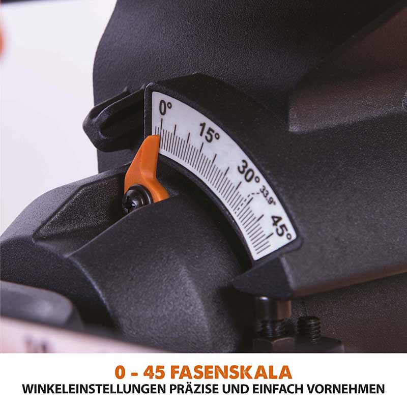 Evolution R210SMS+ 210mm Schiebe-Kapp- und Gehrungssäge mit TCT-Multi-Material-Sägeblatt - Image 7