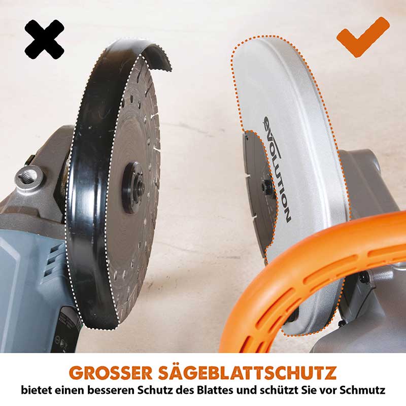 Evolution R230DCT 230mm 9" Elektrische Trennschleifmaschine Betonsäge mit Diamantblatt - Image 4