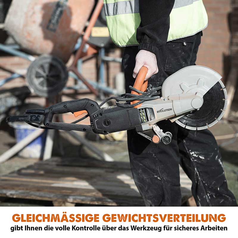 Evolution R230DCT 230mm 9" Elektrische Trennschleifmaschine Betonsäge mit Diamantblatt - Image 6