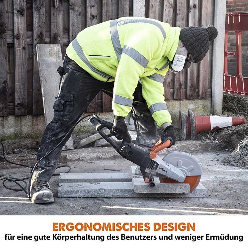 Evolution R255DCT 255mm 10" Elektrische Trennschleifmaschine Betonsäge mit hochwertigem Diamantblatt - Image 3