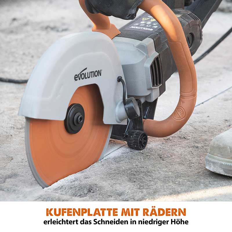 Evolution R255DCT 255mm 10" Elektrische Trennschleifmaschine Betonsäge mit hochwertigem Diamantblatt - Image 4