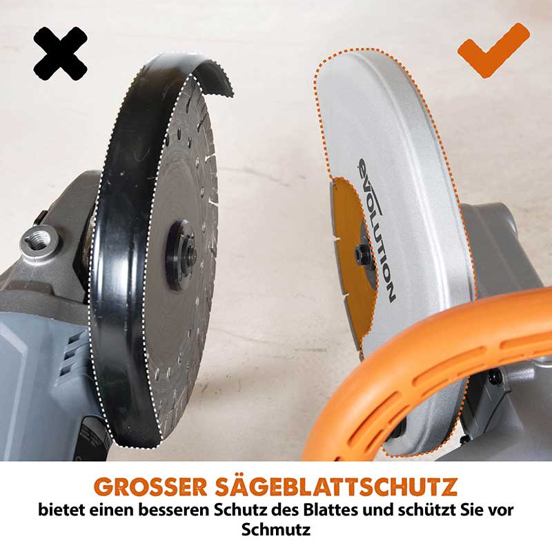 Evolution R255DCT 255mm 10" Elektrische Trennschleifmaschine Betonsäge mit hochwertigem Diamantblatt - Image 6