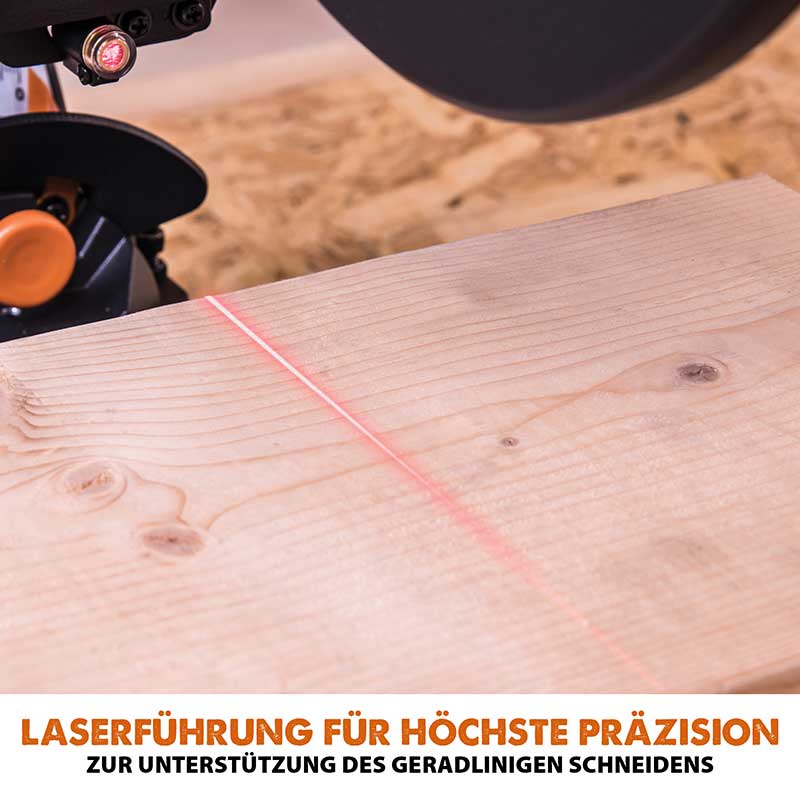 Evolution R255SMS-DB+ 255-mm-Gehrungs- und Kappsäge mit +/- 45°, und 28T TCT-Multi-Material-Sägeblatt - Image 15