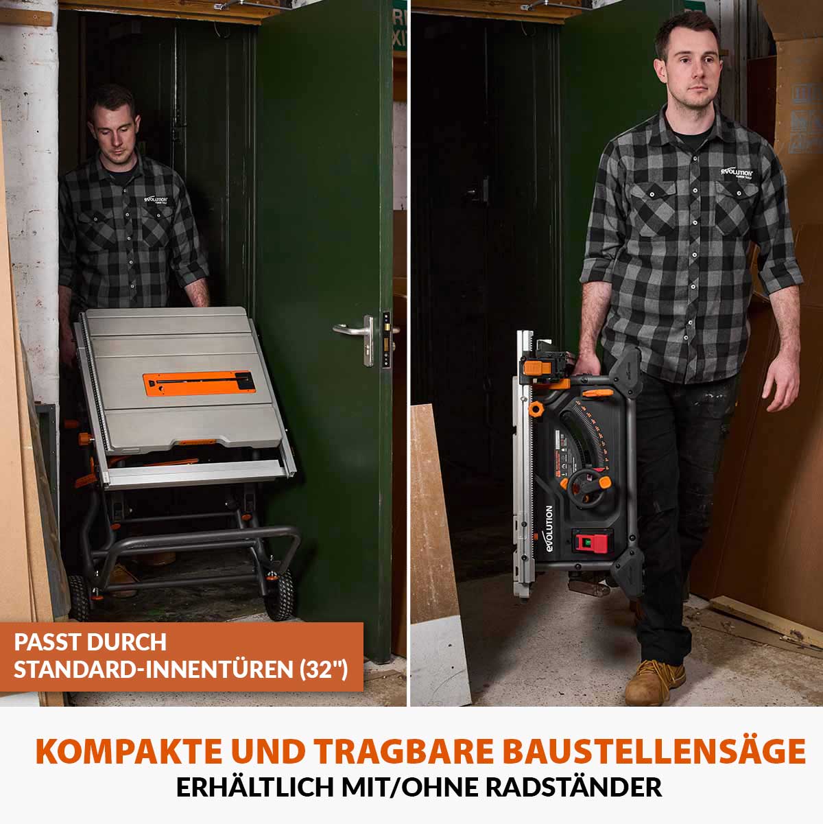 Evolution Tragbare Tischkreissäge mit 255mm TCT-Multimaterialsägeblatt, für Profis und Heimwerker (230v) | R255TBL - Image 13