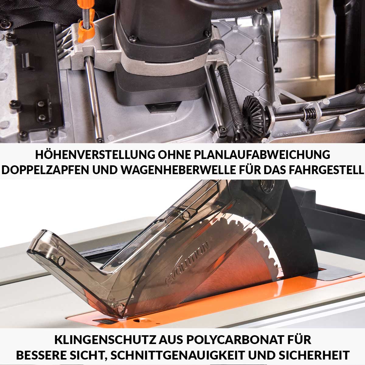 Evolution Tragbare Tischkreissäge mit 255mm TCT-Multimaterialsägeblatt, für Profis und Heimwerker (230v) | R255TBL - Image 9