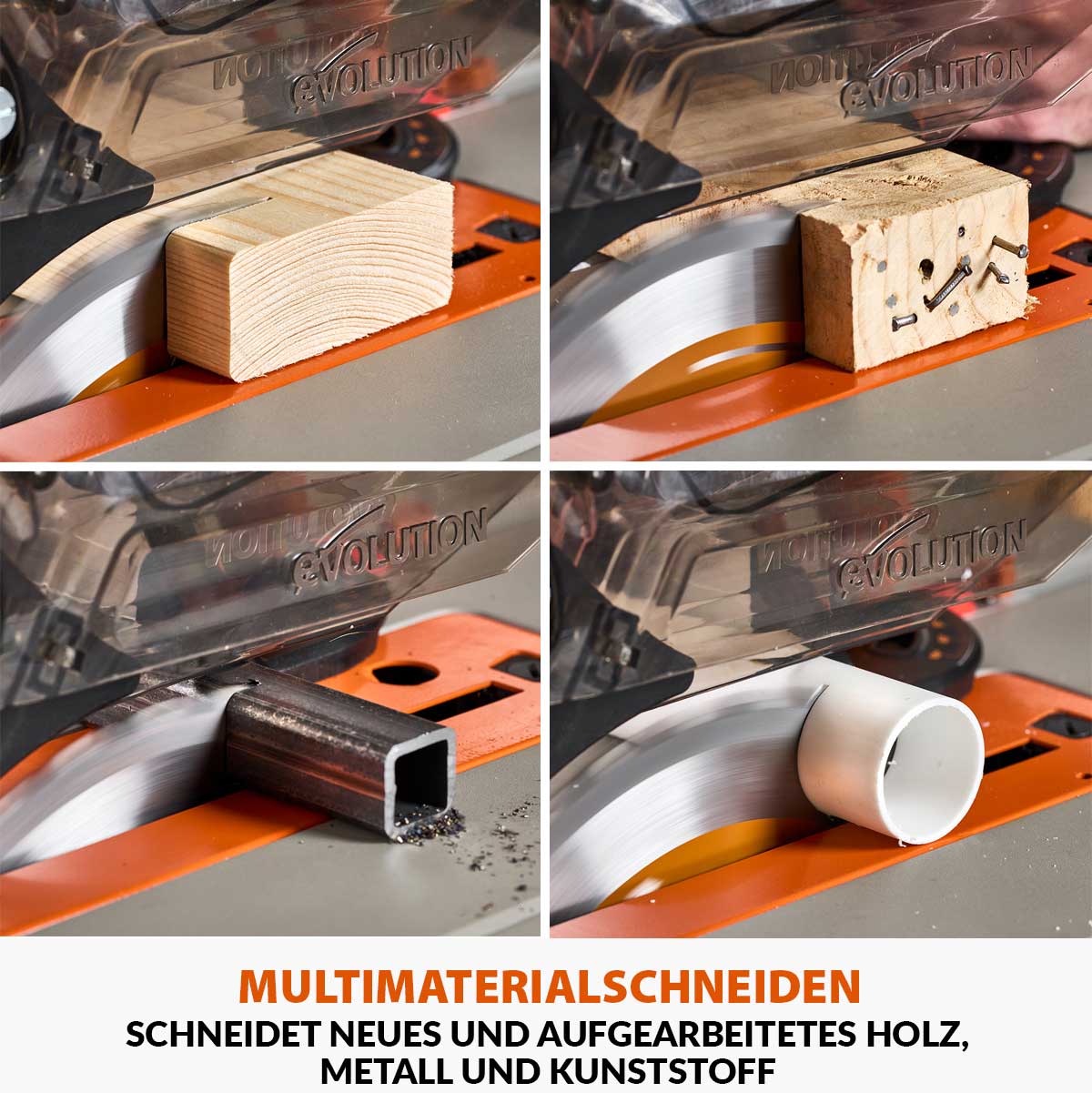 Evolution R255TBL+, die nächste Generation der tragbaren Tischsäge (230 V, 255 mm) mit TCT-Multimaterialsägeblatt - Image 4