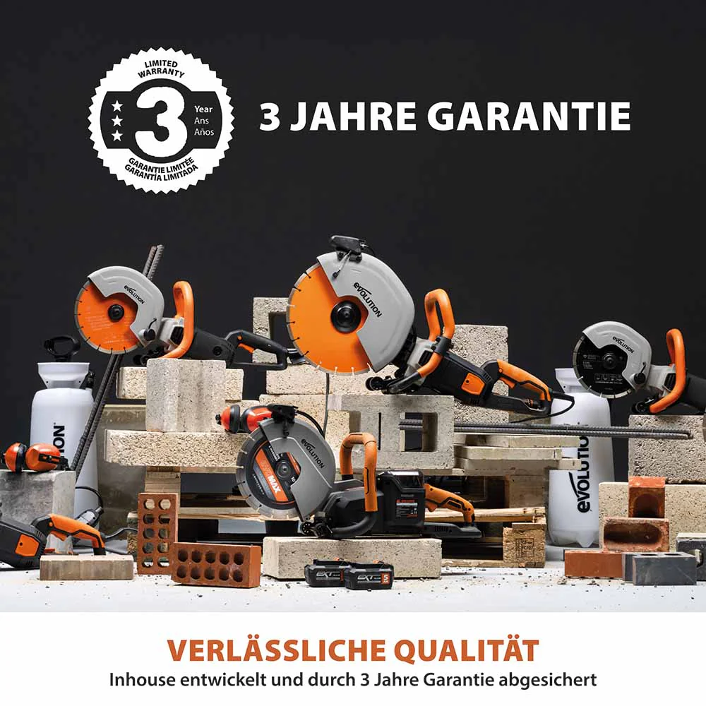 Evolution R260DCT-Li 260mm Akku Trennschleifmaschine Betonsäge mit hochwertigem Diamantblatt - Image 16