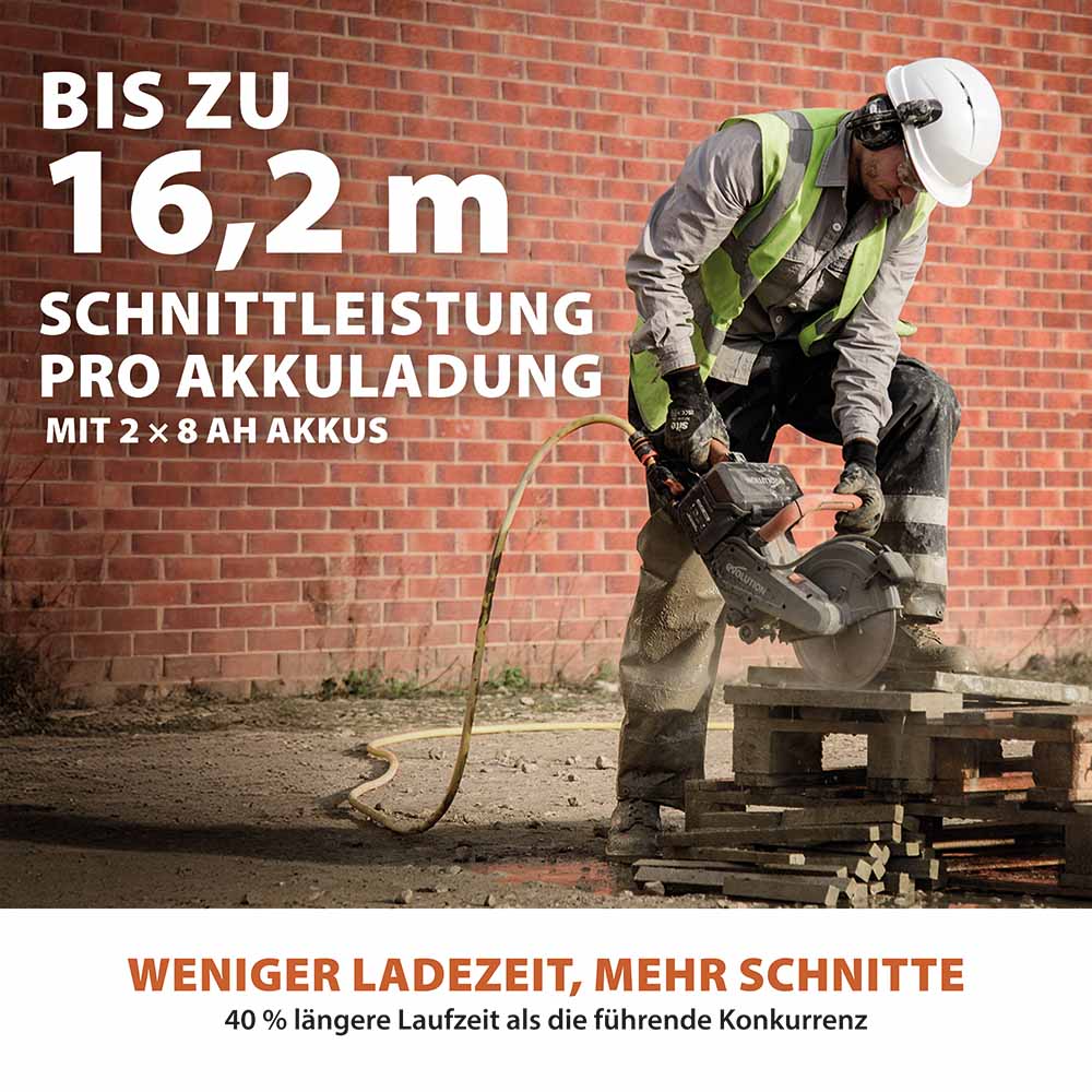 Evolution R260DCT-Li 260mm Akku Trennschleifmaschine Betonsäge mit hochwertigem Diamantblatt - Image 8