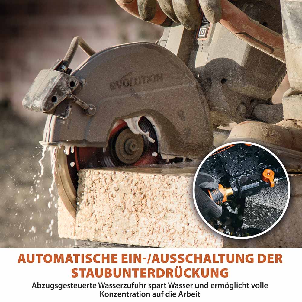 Evolution R260DCT-Li 260mm Akku Trennschleifmaschine Betonsäge mit hochwertigem Diamantblatt - Image 9