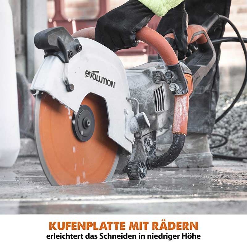 Evolution R300DCT+ 300mm Elektrische Betonsäge Trennschleifer mit Diamantblatt und Wasserstaubunterdrückung - Image 3