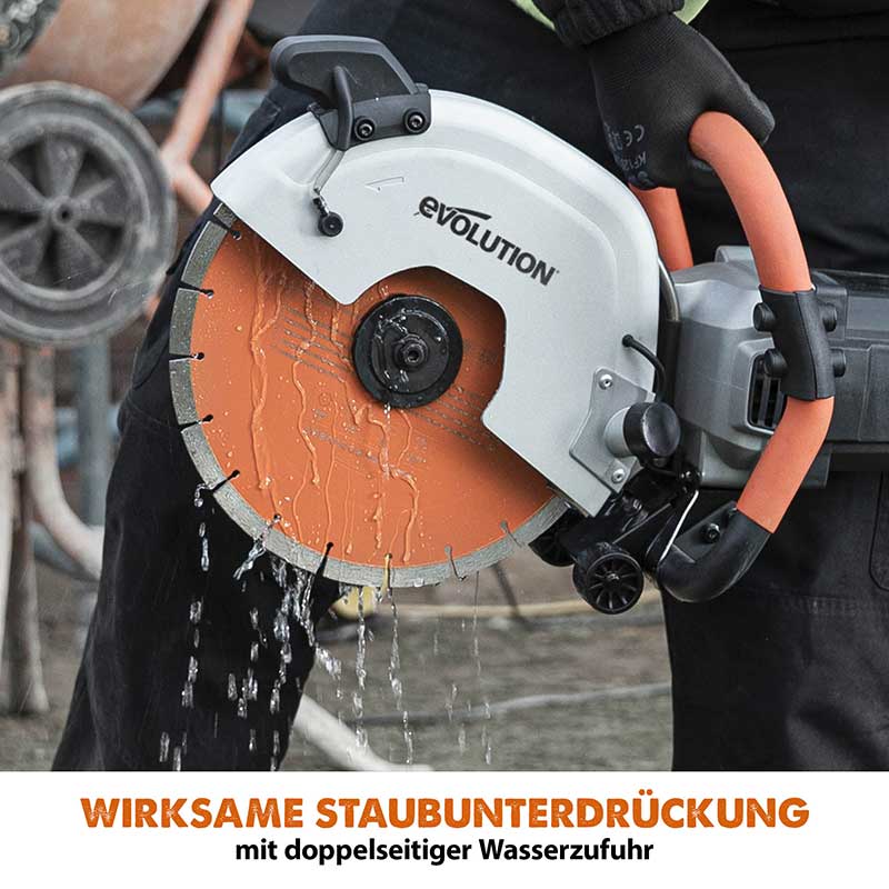 Evolution R300DCT+ 300mm Elektrische Betonsäge Trennschleifer mit Diamantblatt und Wasserstaubunterdrückung - Image 4