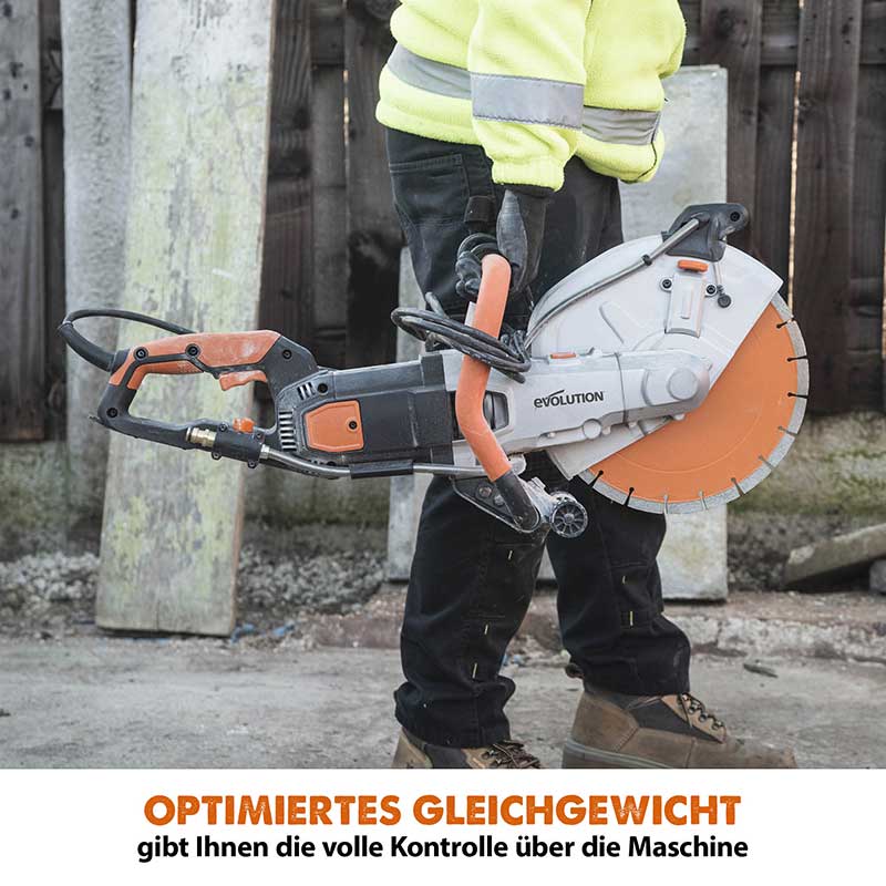 Evolution R300DCT+ 300mm Elektrische Betonsäge Trennschleifer mit Diamantblatt und Wasserstaubunterdrückung - Image 6