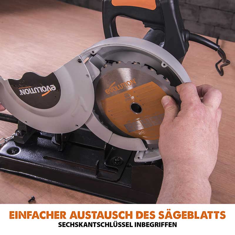 Evolution RAGE4 185mm Kappsäge mit TCT-Multi-Material-Sägeblatt - Image 13
